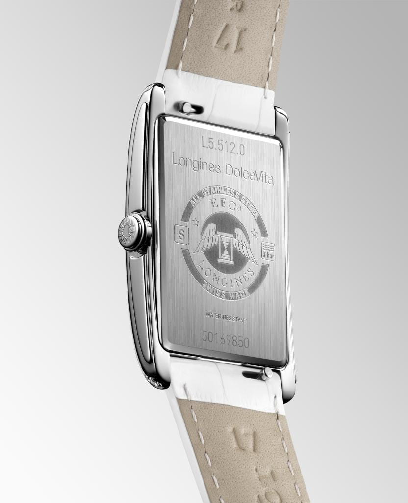 Longines Longines DolceVita L5.512.0.71.2, dolcevita швейцария женские часы на браслете кожаный боковой вид