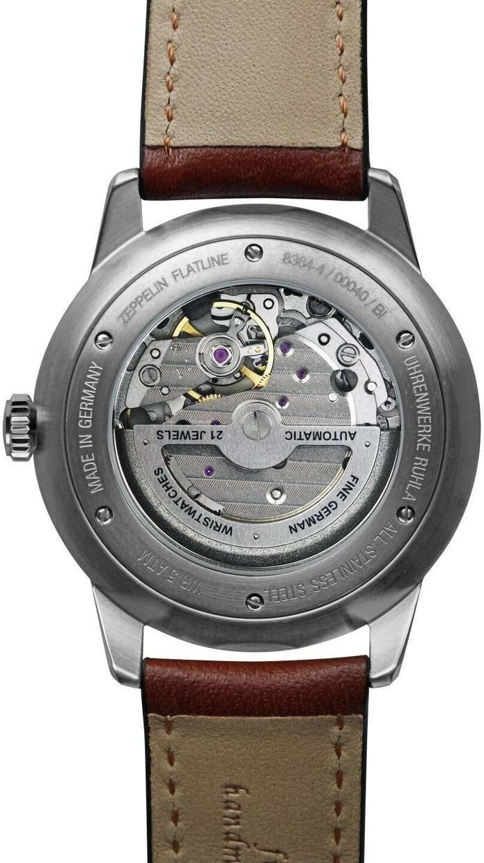 Zeppelin Zeppelin Flatline 83644  - задняя крышка сталь металл корпуса, германия часы