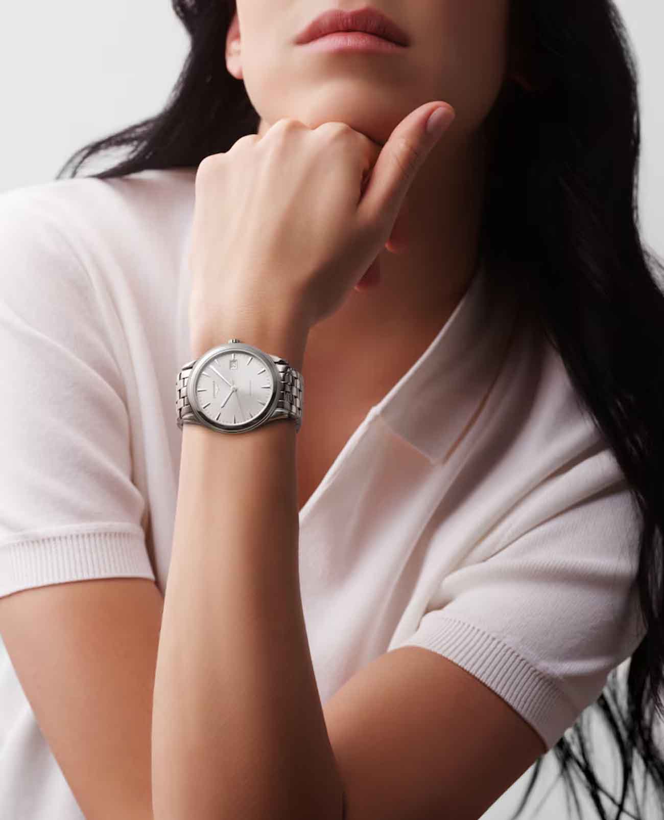 Оригинальные часы Longines Longines Flagship L4.974.4.72.6 механические калибр механизма l888 общий вид