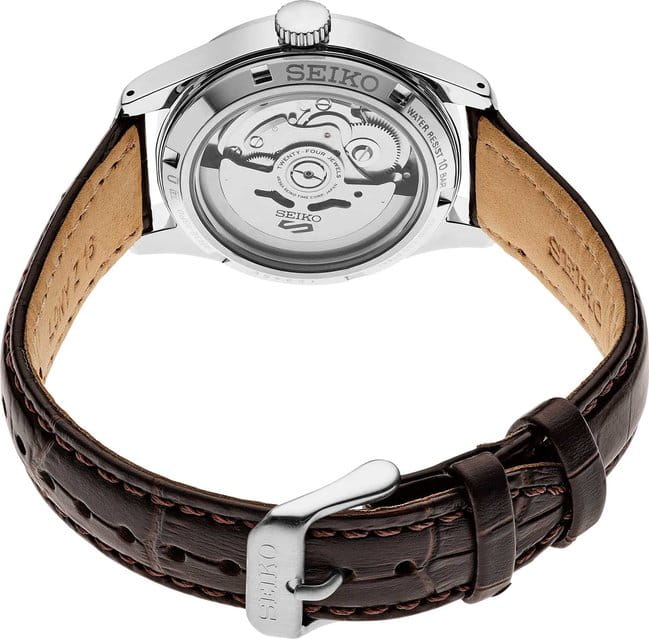 Seiko Seiko 5 Sports SRPJ89K1  — детали корпуса и кожаный