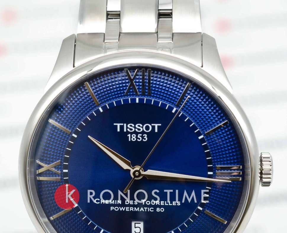 Tissot Tissot Chemin des Tourelles Powermatic 80 42mm T139.407.11.048.00, t-classic швейцария мужские часы на браслете нержавеющая сталь боковой вид
