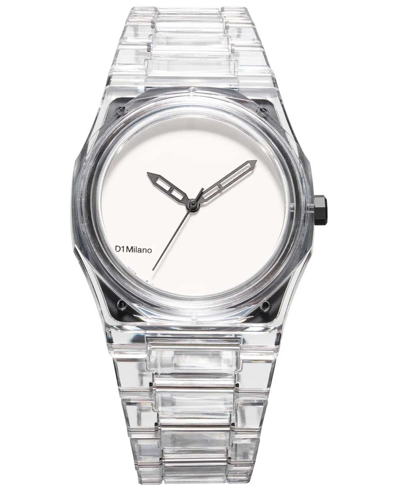 D1 Milano D1 Milano Nylon NYBJ01  NYBJ01 кварцевые мужские часы прозрачный циферблат, браслет нейлон — вид спереди