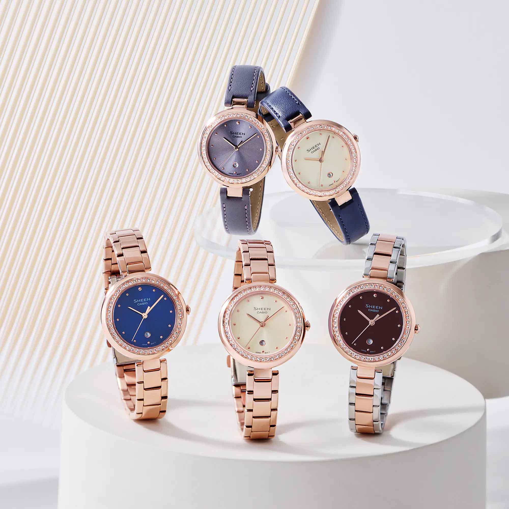 Casio Casio Sheen SHE-4556PGL-7AUDF , наручные женские часы фото под углом