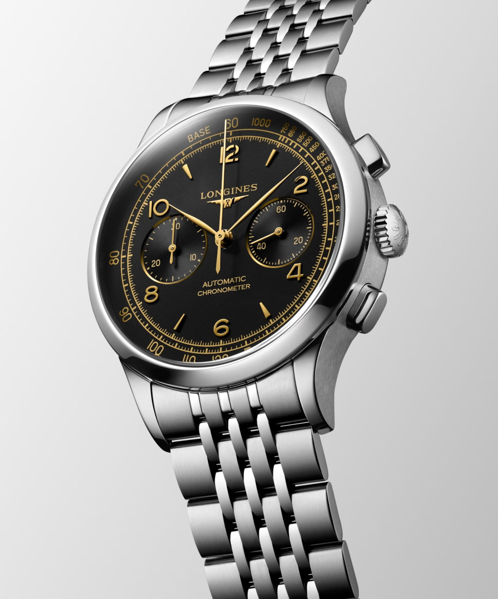 Longines Longines Record Collection L2.921.4.56.6 мужские часы черный циферблат на запястье