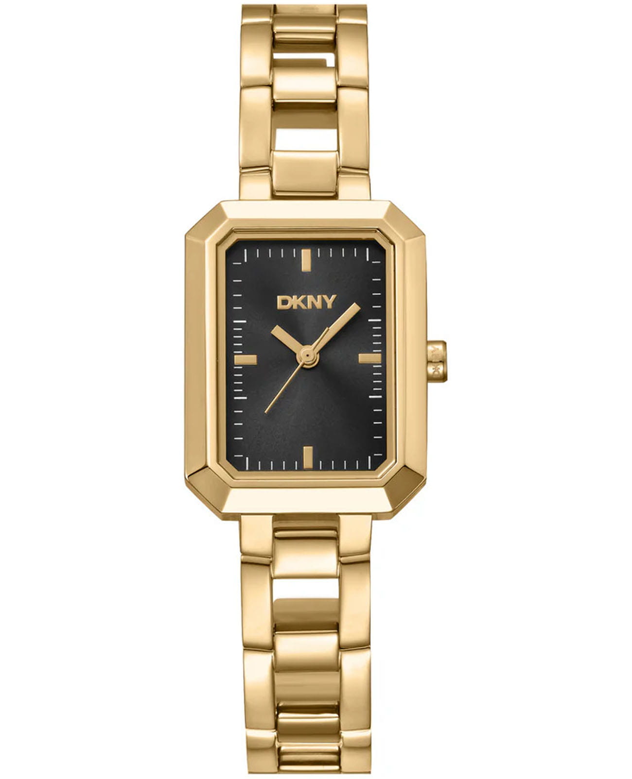 DKNY DKNY Uptown Midi DK1L009M0015  DK1L009M0015 кварцевые женские часы черный циферблат, браслет нержавеющая сталь с ip-покрытием — вид спереди