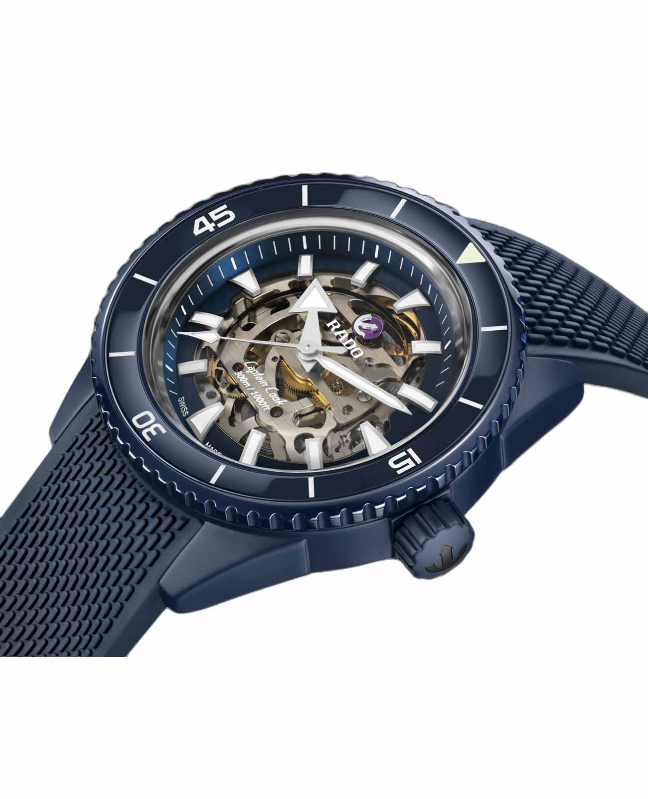 Rado Rado Captain Cook High-Tech Ceramic R32153209 Automatic, наручные мужские часы фото под углом