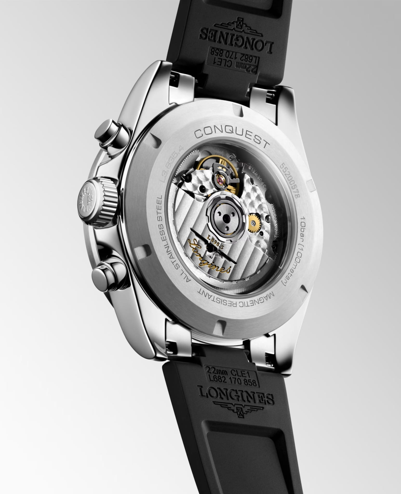 Оригинальные часы Longines Longines Conquest L3.835.4.32.9 механические калибр механизма  общий вид
