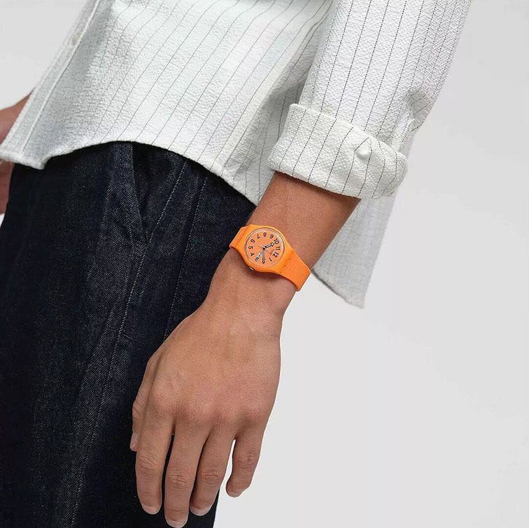 Оригинальные часы Swatch Swatch Gent Biosourced Standart SO28O703 кварцевые калибр механизма  общий вид