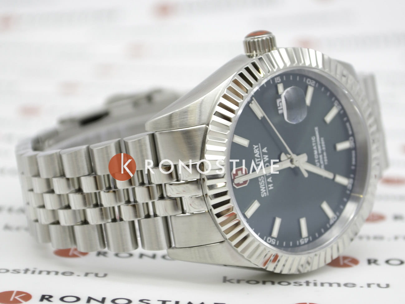 Swiss Military Hanowa Swiss Military Hanowa Diligenter SMWGL0002103 механические мужские часы часы крупный план зеленый циферблата