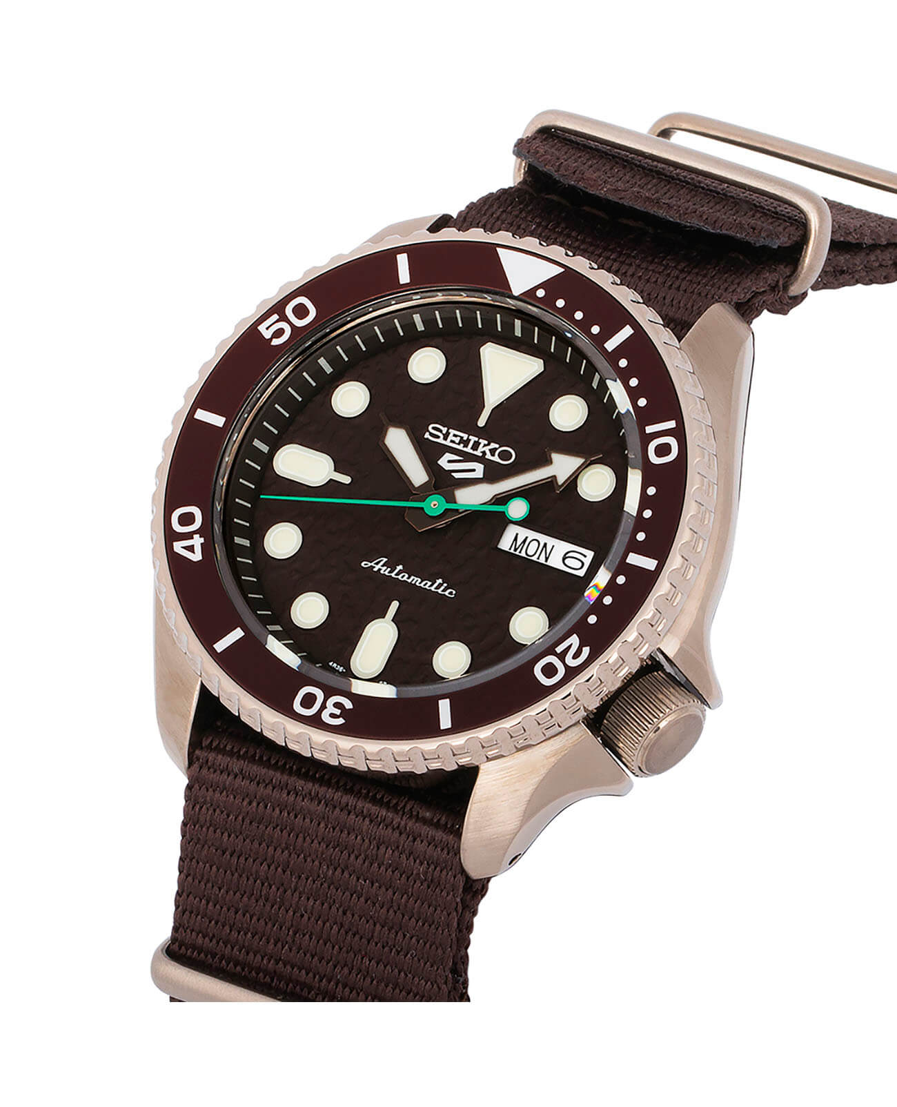 Seiko Seiko 5 Sports SRPD85K1S, 5 sports япония мужские часы на браслете нейлон боковой вид