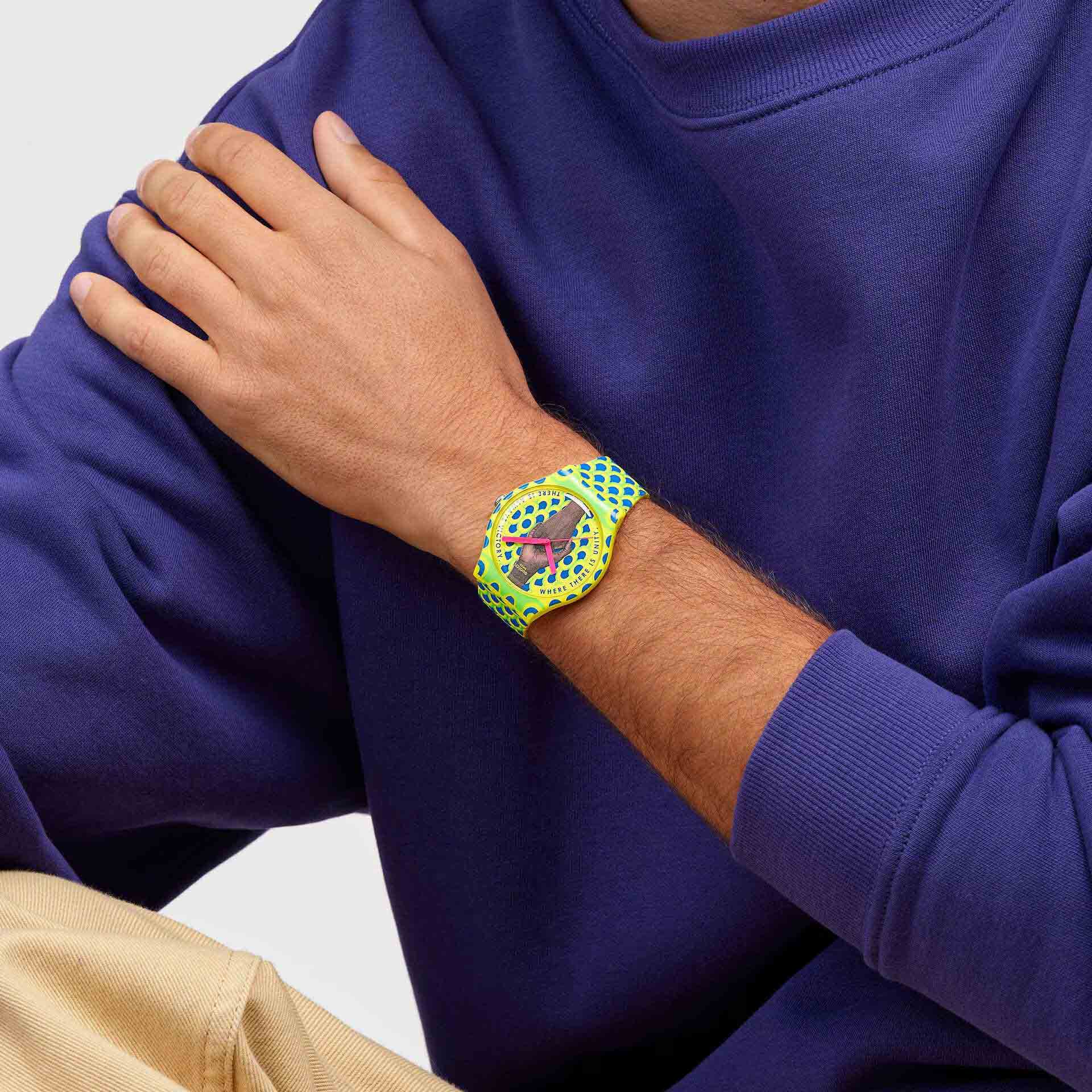 Оригинальные часы Swatch Swatch New Gent Biosourced SO29Z148 кварцевые калибр механизма  общий вид