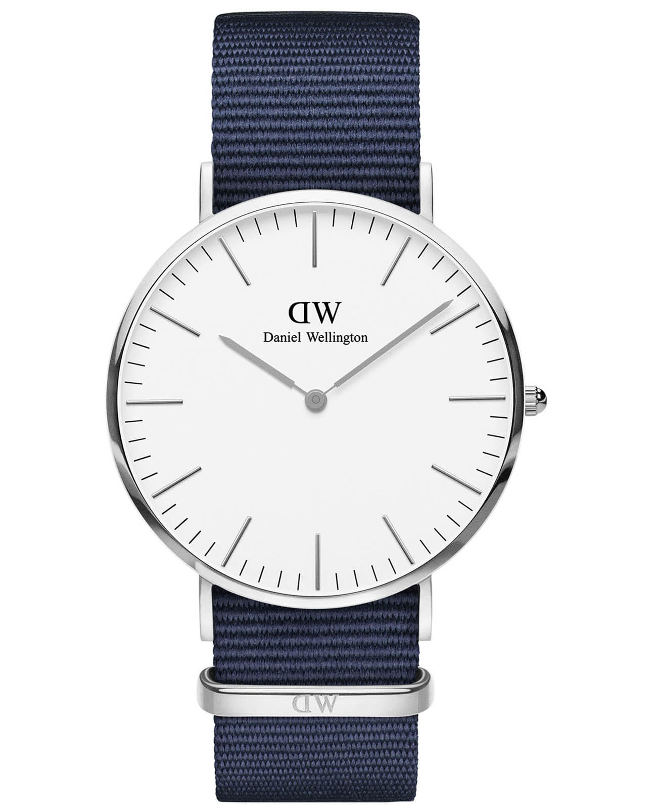 Daniel Wellington Daniel Wellington Classic Bayswater DW00100276  DW00100276 кварцевые мужские часы белый циферблат, браслет нейлон — вид спереди