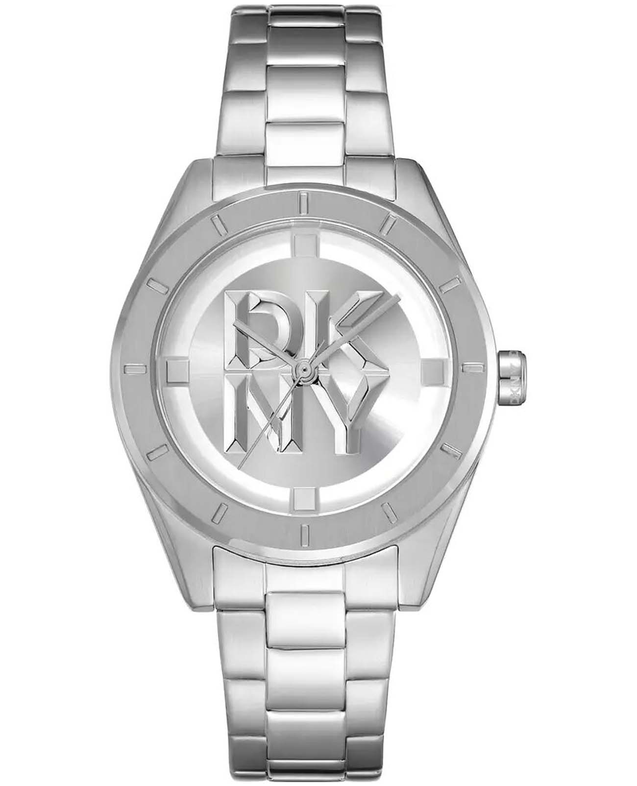 DKNY DKNY Chambers Midi DK1L016M0045  DK1L016M0045 кварцевые женские часы  циферблат, браслет нержавеющая сталь — вид спереди