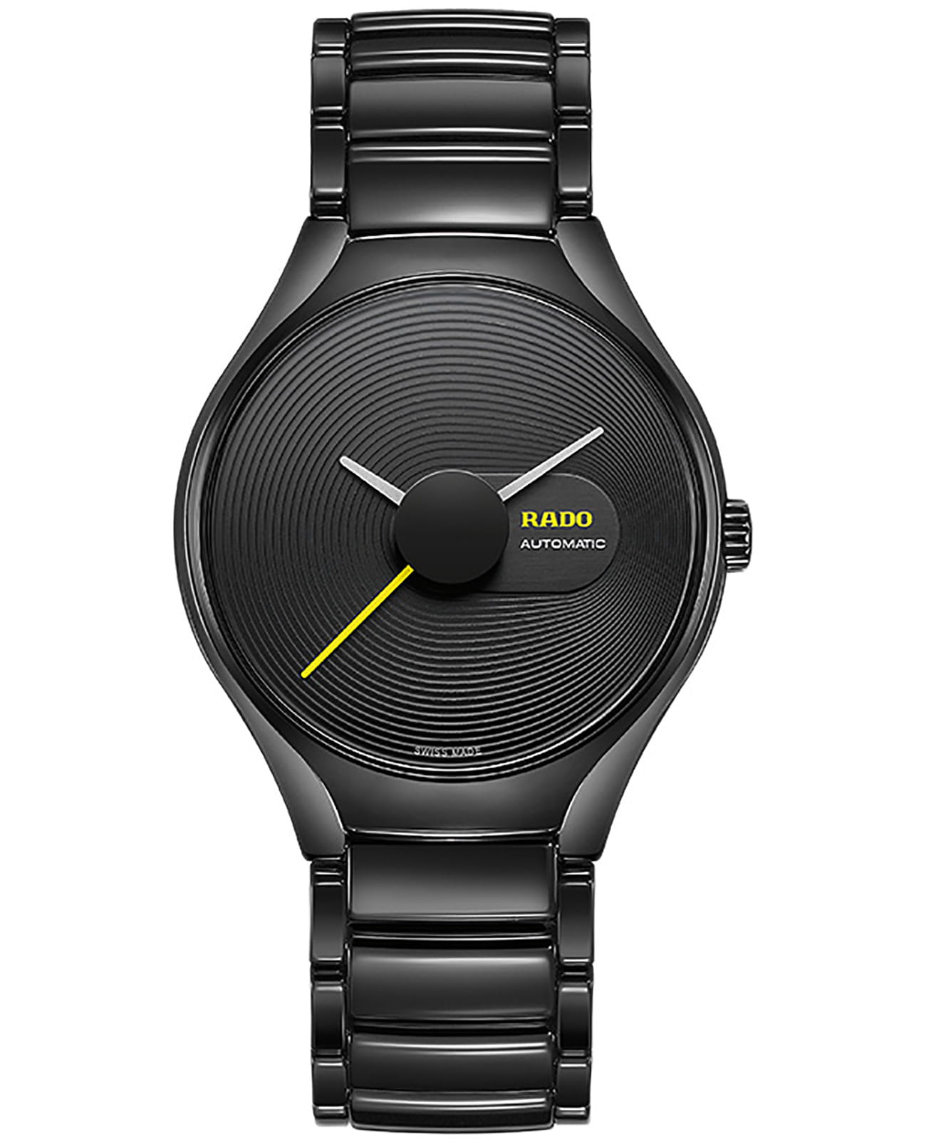 Rado Rado True Stratum R27071182 Automatic R27071182 механические мужские часы черный циферблат, браслет высокотехнологичная керамика — вид спереди