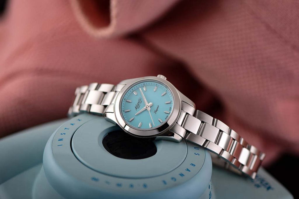 Atlantic Atlantic Seapair Ladies 20335.41.91TQ  женские часы бирюзовый циферблат на запястье