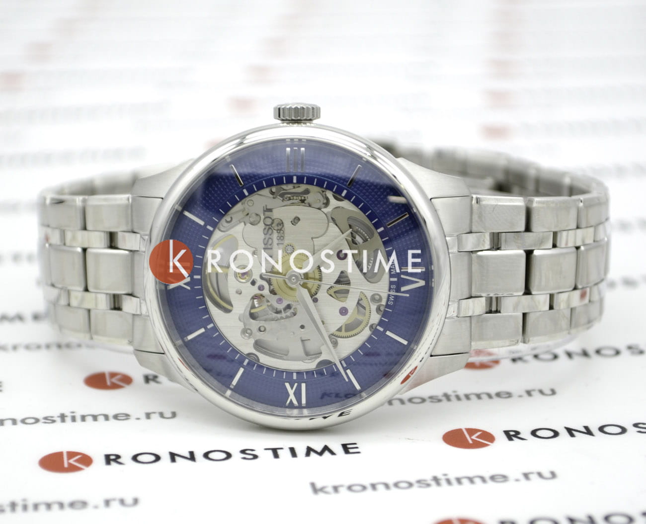 Tissot Tissot Chemin des Tourelles Squelette T139.836.11.048.00 механические мужские часы часы крупный план серебристый циферблата