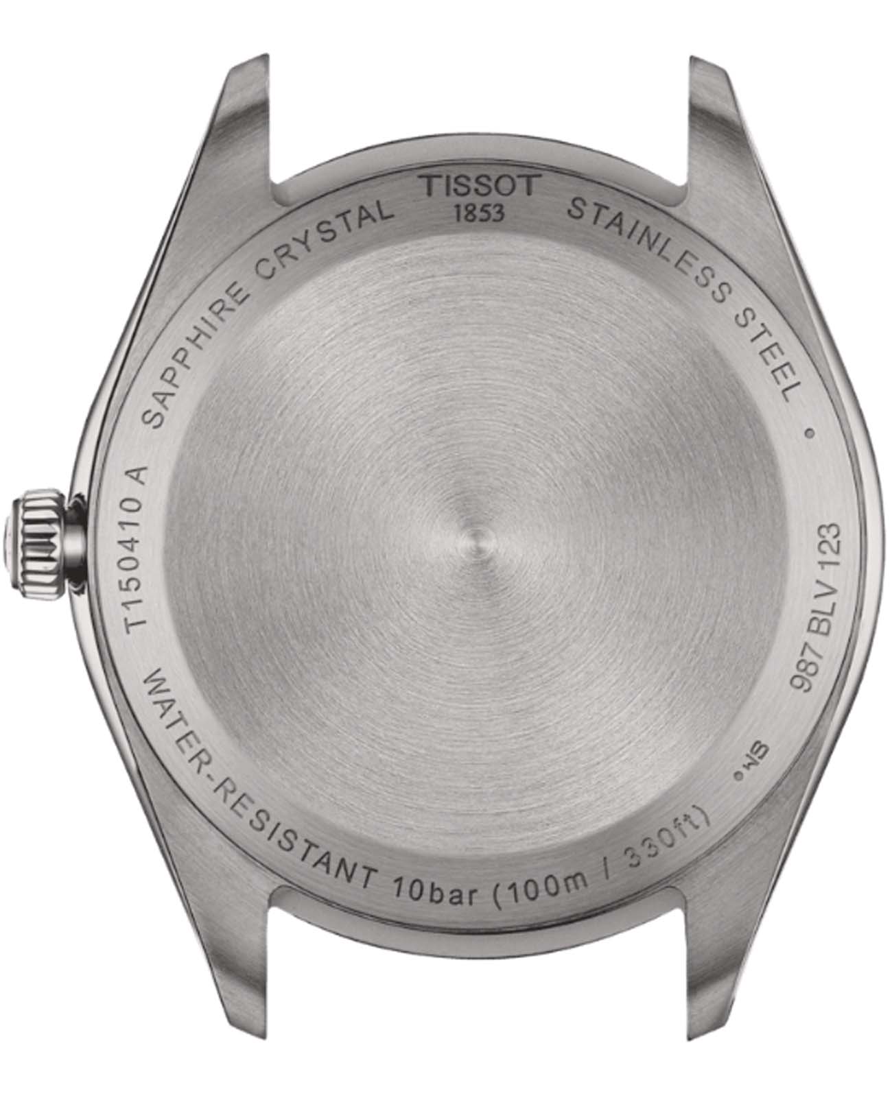 Tissot Tissot PR 100 T150.410.22.041.00, t-classic швейцария мужские часы на браслете нержавеющая сталь с pvd-покрытием боковой вид