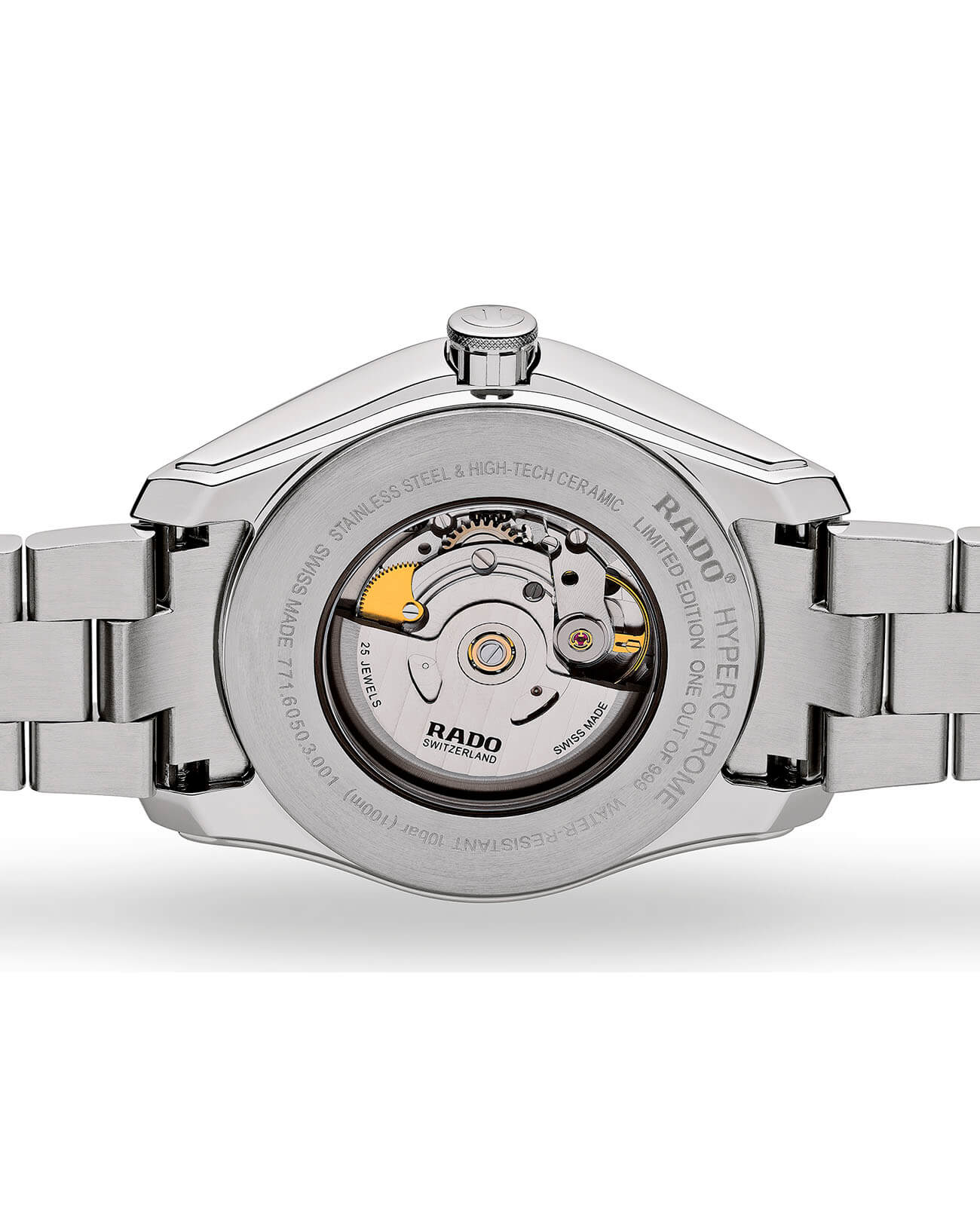 Rado Rado Hyperchrome Automatic UTC R32050153, hyperchrome швейцария мужские часы на браслете нержавеющая сталь боковой вид