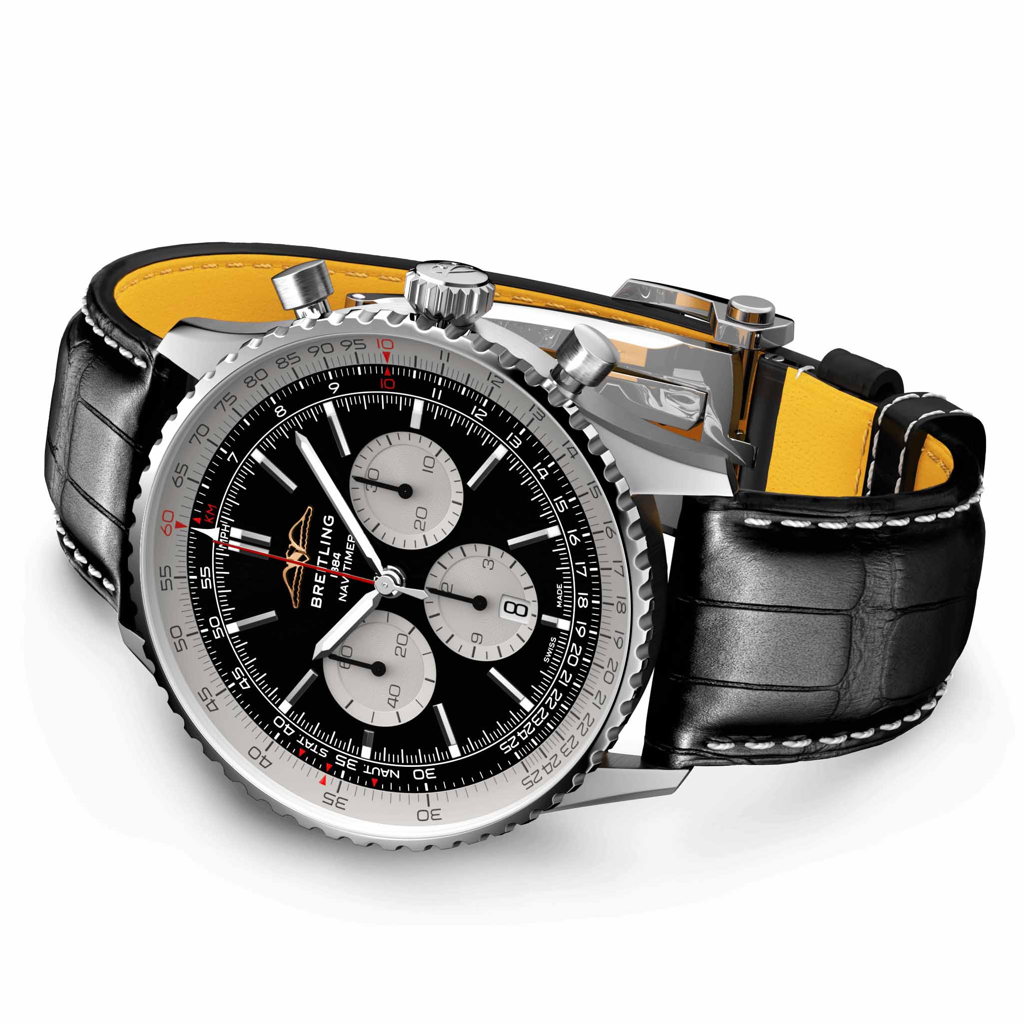 Breitling Breitling Navitimer B01 Chronograph 46 AB0137211B1P1 мужские часы черный циферблат на запястье