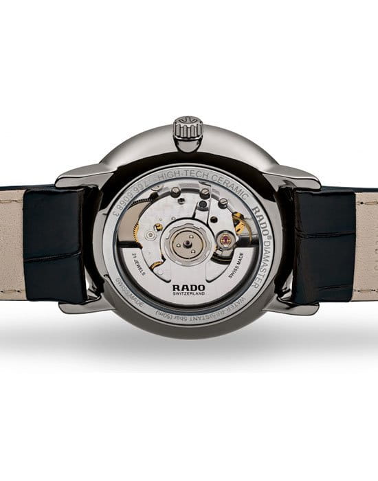 Rado Rado Diamaster Thinline Automatic R14067036, diamaster швейцария мужские часы на браслете кожаный боковой вид