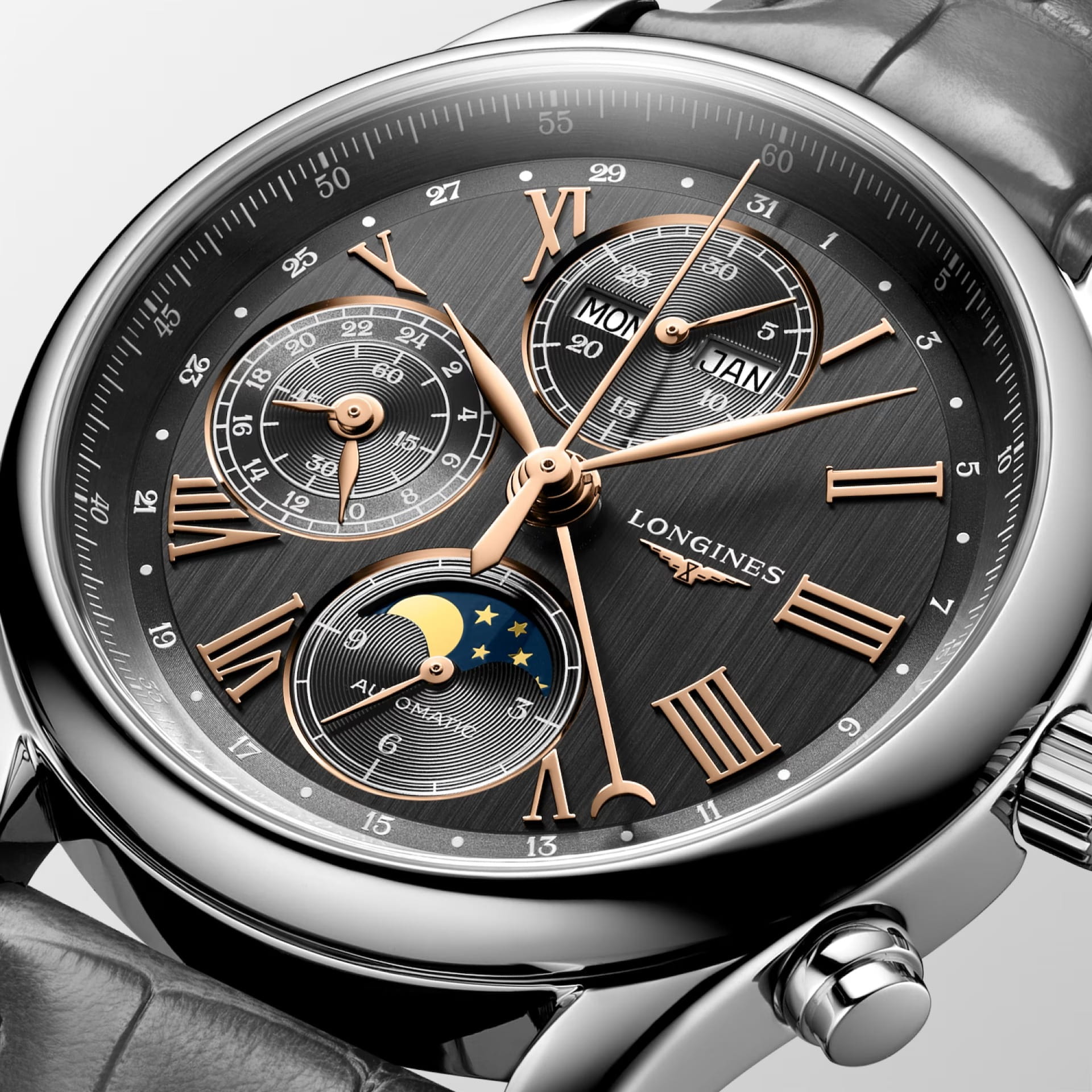 Longines Longines Master Collection L2.673.4.61.2 , наручные мужские часы фото под углом