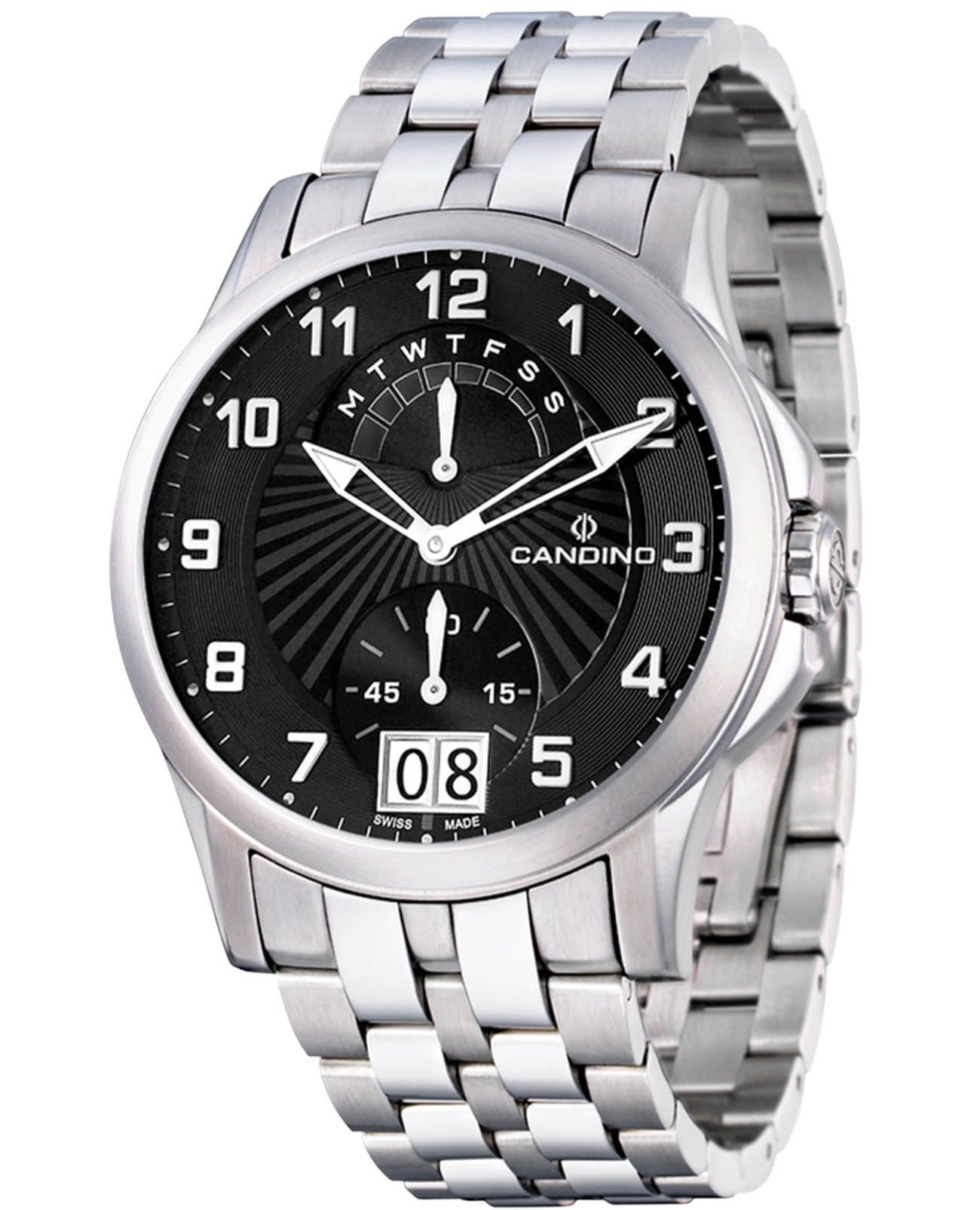 Candino Candino Gents Classic C4389/C  C4389/C кварцевые мужские часы черный циферблат, браслет нержавеющая сталь — вид спереди