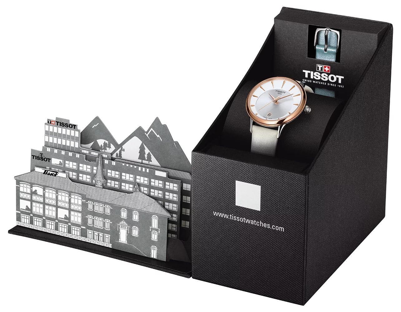 Tissot T1332102603100 женские часы застежка крупным планом