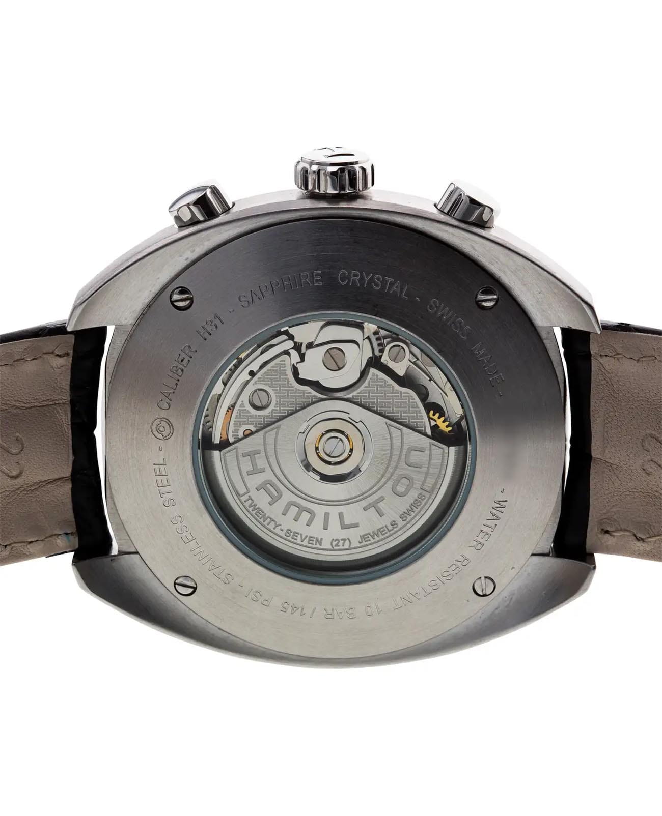 Hamilton Hamilton American Classic Pan Europ Auto Chrono H35756755, american classic швейцария мужские часы на браслете кожаный боковой вид