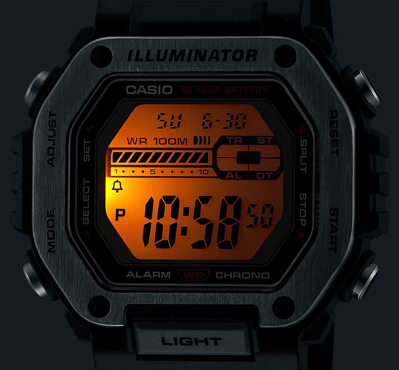 Casio Casio Collection MWD-110H-3AVDF (MWD-110H-3A) мужские часы черный циферблат на запястье