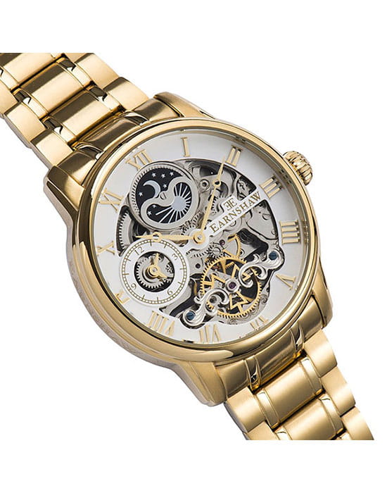 Earnshaw Earnshaw Longitude ES-8006-22,  англия мужские часы на браслете сталь с ip покрытием боковой вид