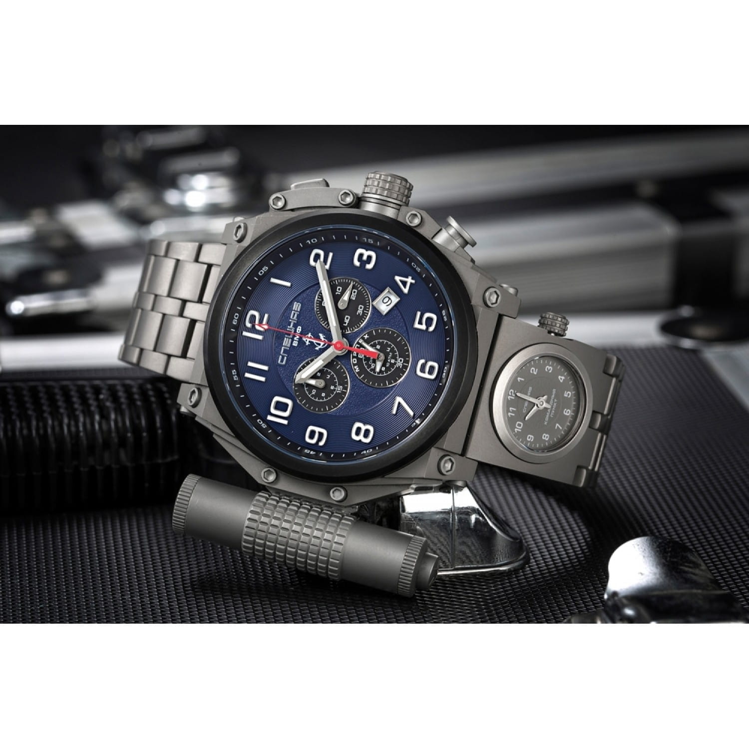 Спецназ Спецназ 5 Стихий С9157339-5130.D кварцевые мужские часы часы крупный план синий циферблата