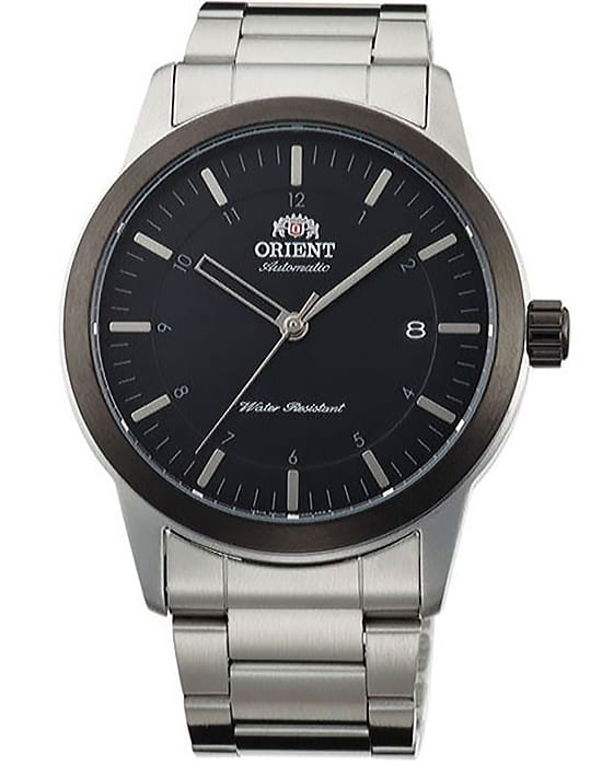Orient Orient AC05001B (FAC05001B)  AC05001B механические мужские часы черный циферблат, браслет нержавеющая сталь — вид спереди