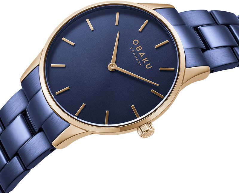 Obaku Obaku Links V247LXVLSL кварцевые женские часы часы крупный план синий циферблата