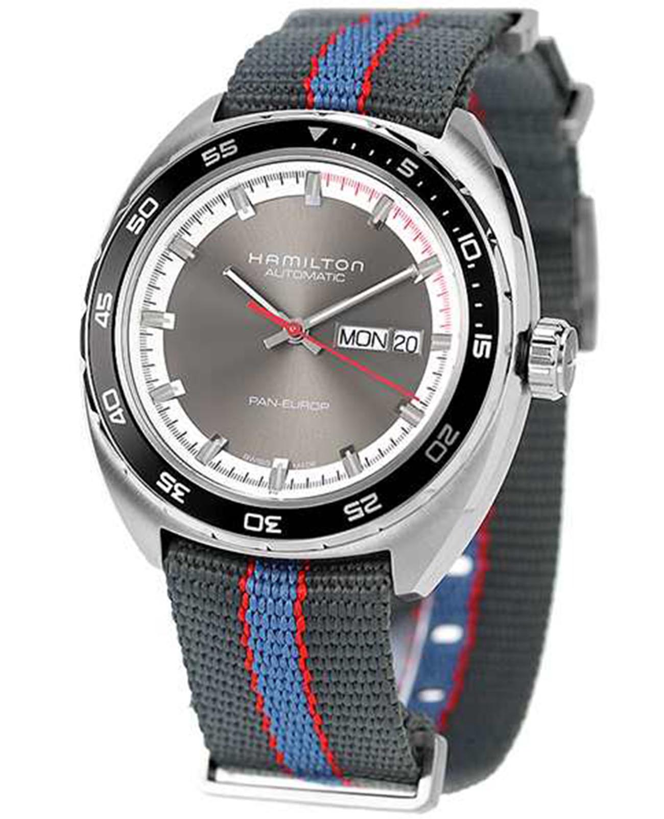Hamilton Hamilton American Classic Pan Europ Day Date Auto H35415982 , наручные мужские часы фото под углом