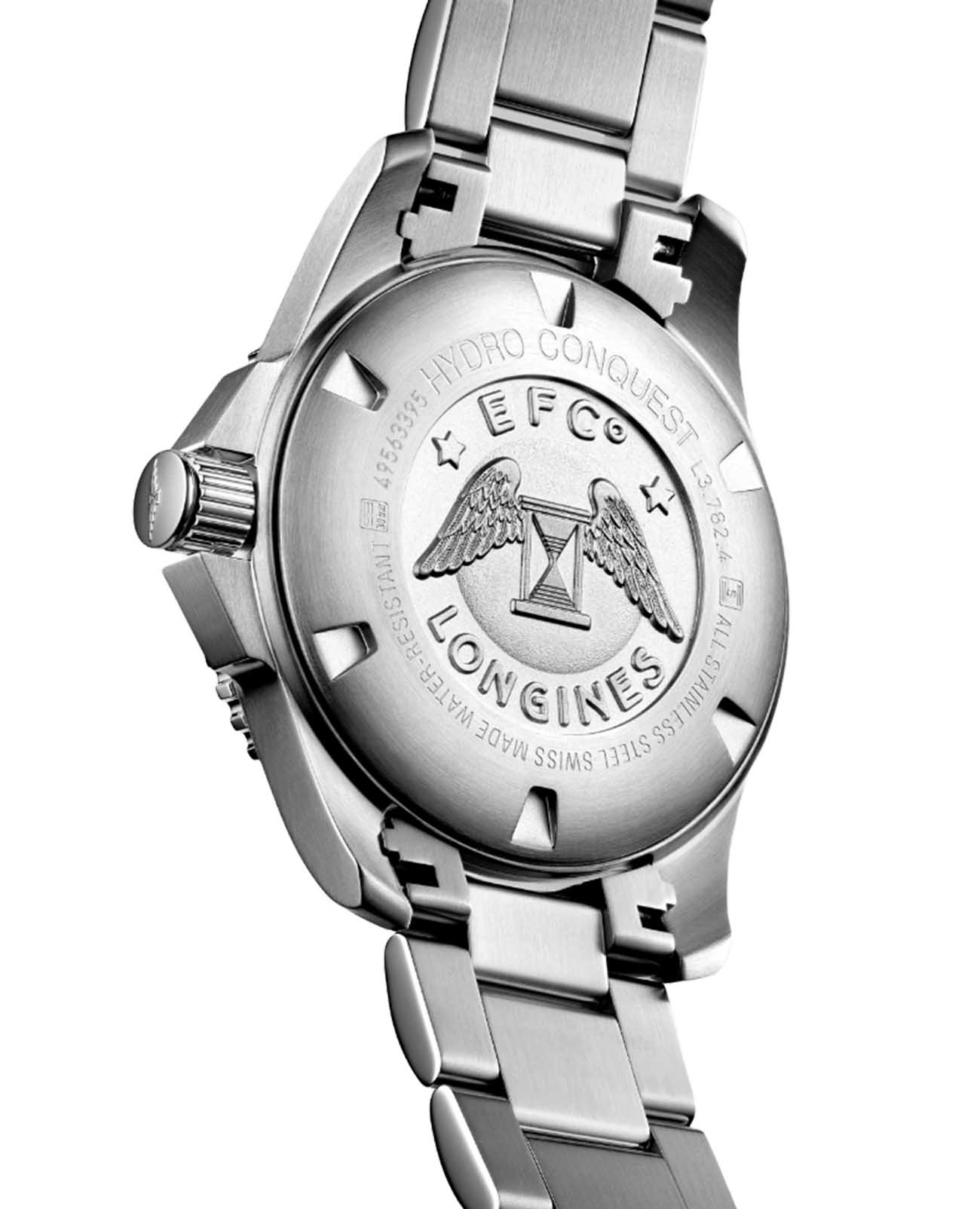 Longines Longines HydroConquest L3.782.4.56.6  — детали корпуса и нержавеющая сталь