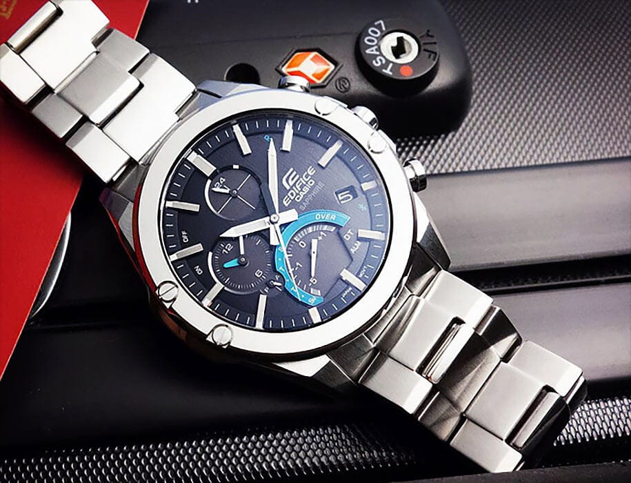 Casio Casio Edifice EQB-1000D-1A edifice с серебристый ремешком