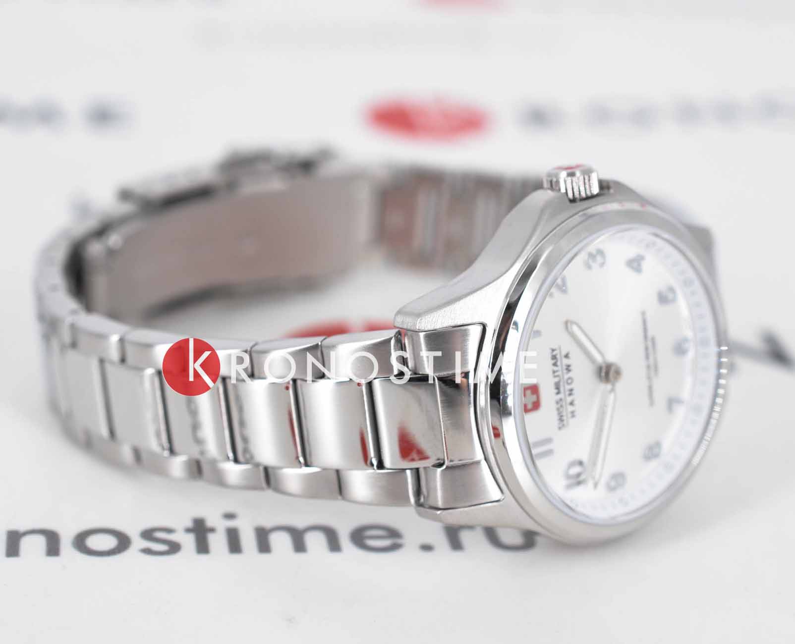 Swiss Military Hanowa Swiss Military Hanowa Commander Lady SMWLG0002902,  швейцария женские часы на браслете нержавеющая сталь боковой вид