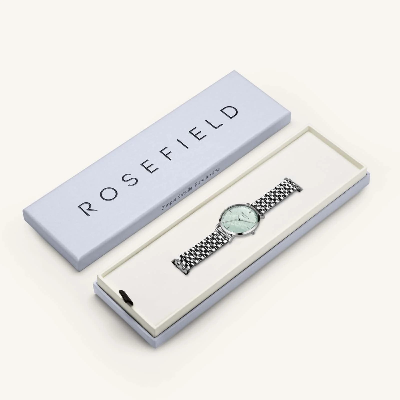 Rosefield Rosefield Upper East Side UGSSS-U38 кварцевые женские часы часы крупный план бирюзовый циферблата