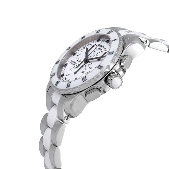 Certina Certina DS First Lady Ceramic C014.217.11.011.01,  швейцария женские часы на браслете каучук боковой вид