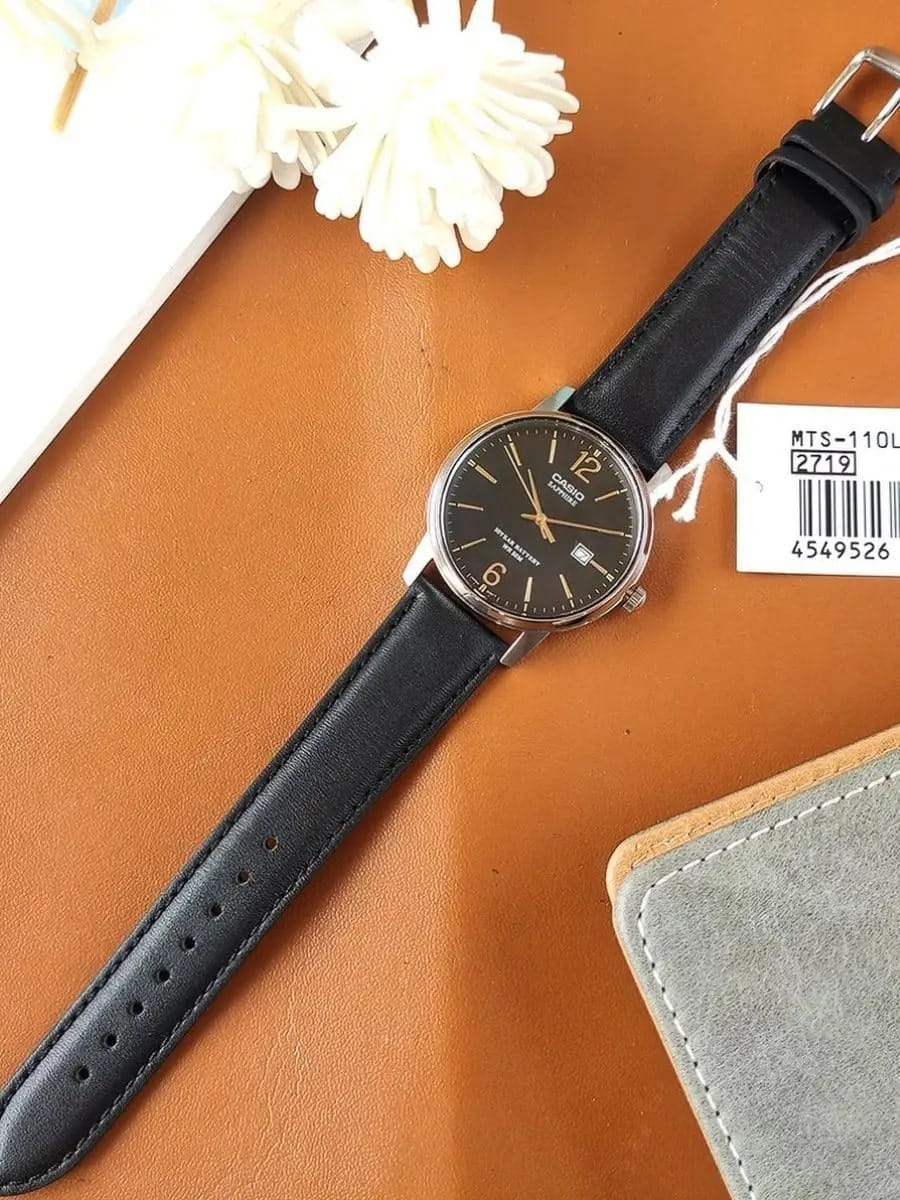 Casio Casio Collection MTS-110L-1A япония наручные мужские часы заводная головка с логотипом Casio