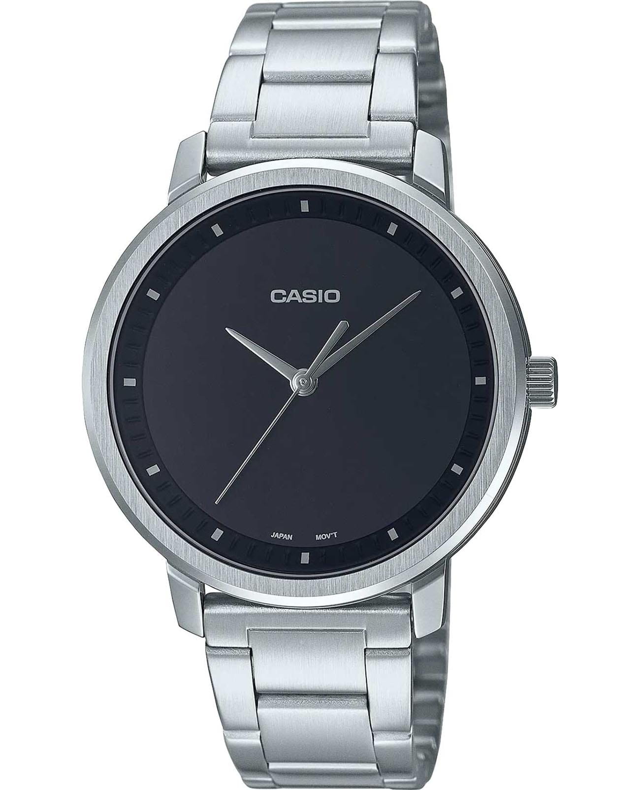 Casio Casio Collection LTP-B115D-1E  LTP-B115D-1E кварцевые женские часы черный циферблат, браслет нержавеющая сталь — вид спереди