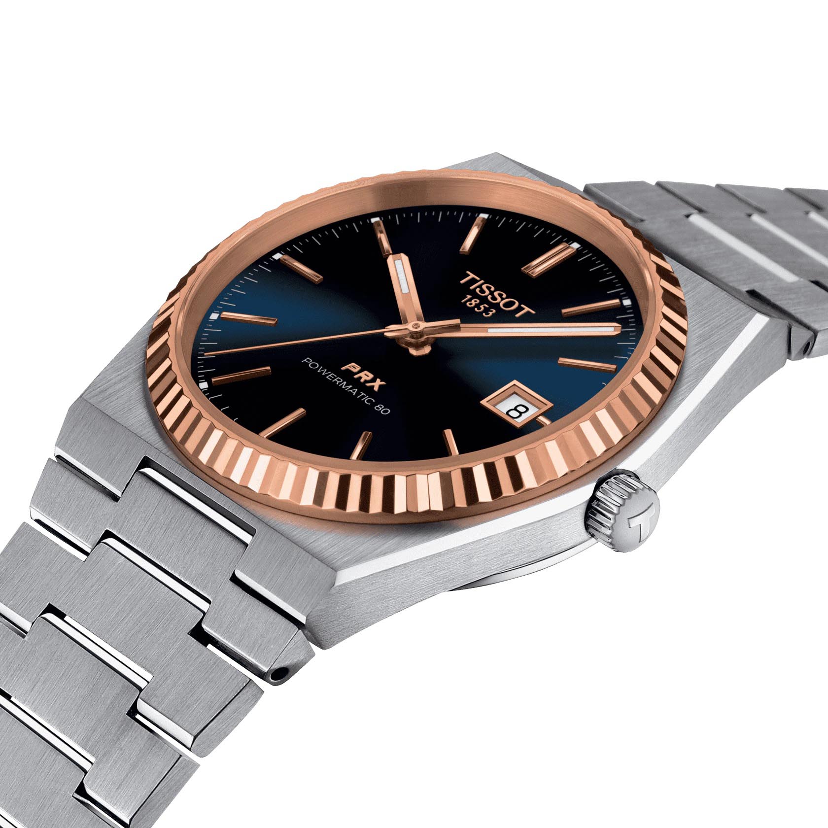 Оригинальные часы Tissot Tissot PRX Powermatic 80 18K Gold Bezel T931.407.41.041.00 механические калибр механизма powermatic 80.111 общий вид