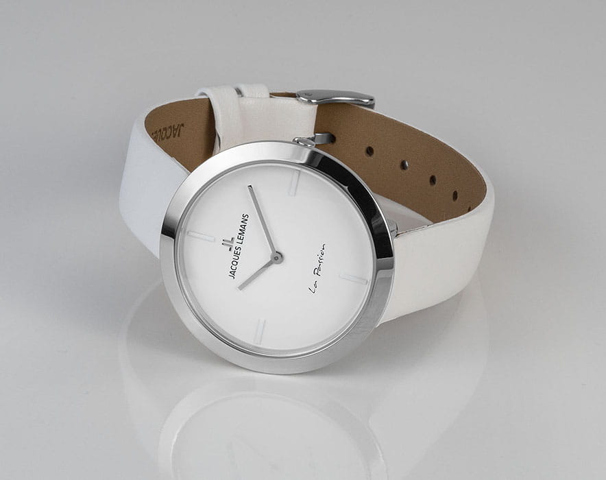 Jacques Lemans Jacques Lemans 1-2031B,  австрия женские часы на браслете кожаный боковой вид
