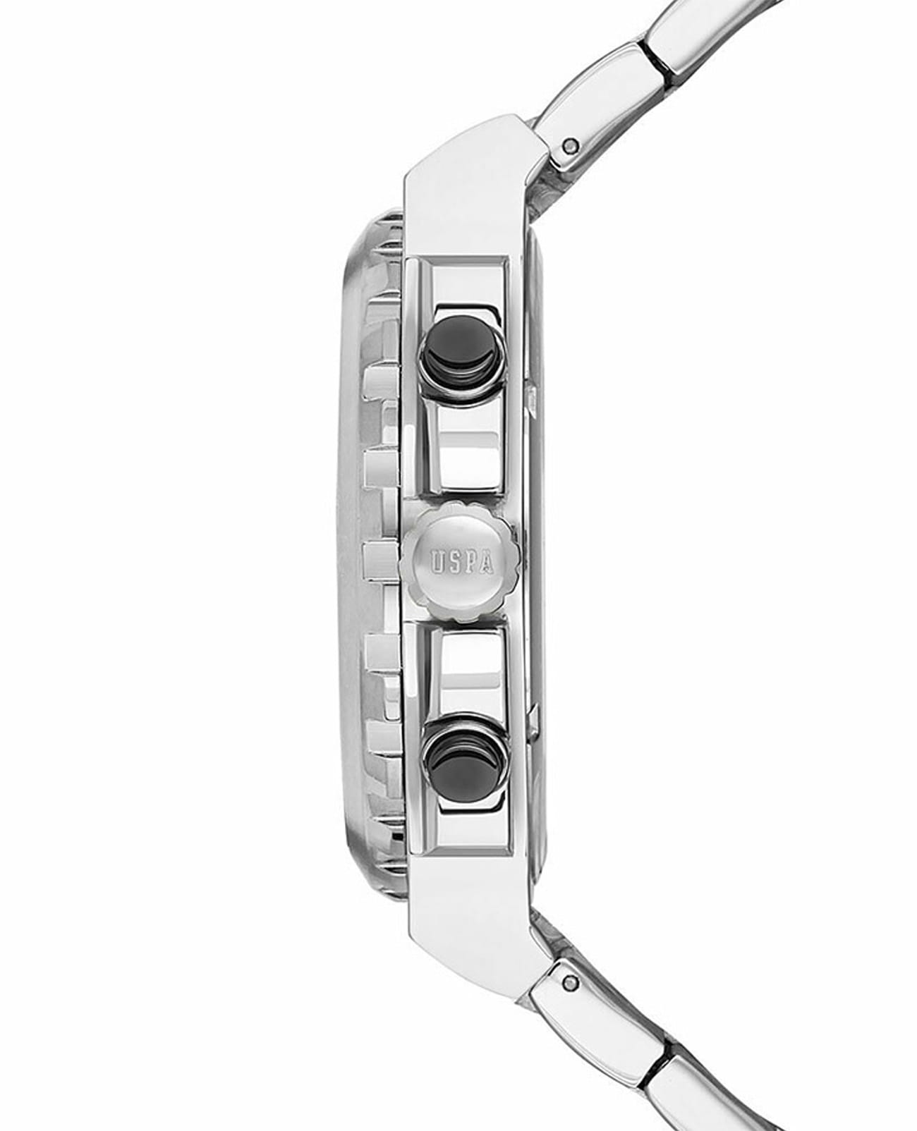 U.S. Polo Assn. U.S. Polo Assn. Crossing USPA1030-01,  сша мужские часы на браслете нержавеющая сталь боковой вид