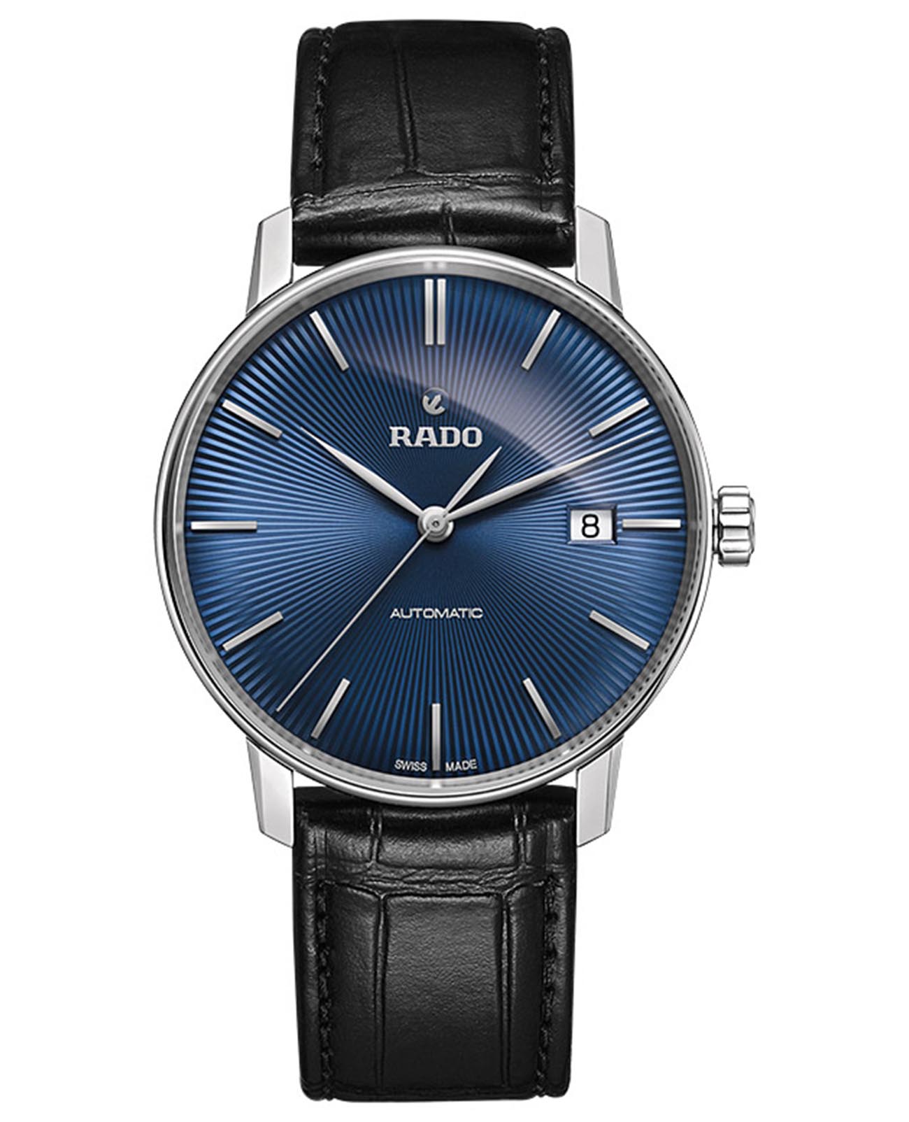 Rado Rado Coupole Classic Automatic R22860205 Classic R22860205 механические мужские часы синий циферблат, браслет кожаный — вид спереди