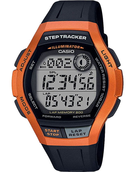 Casio Casio Collection WS-2000H-4A  WS-2000H-4AVEF кварцевые мужские часы серый циферблат, браслет пластик — вид спереди