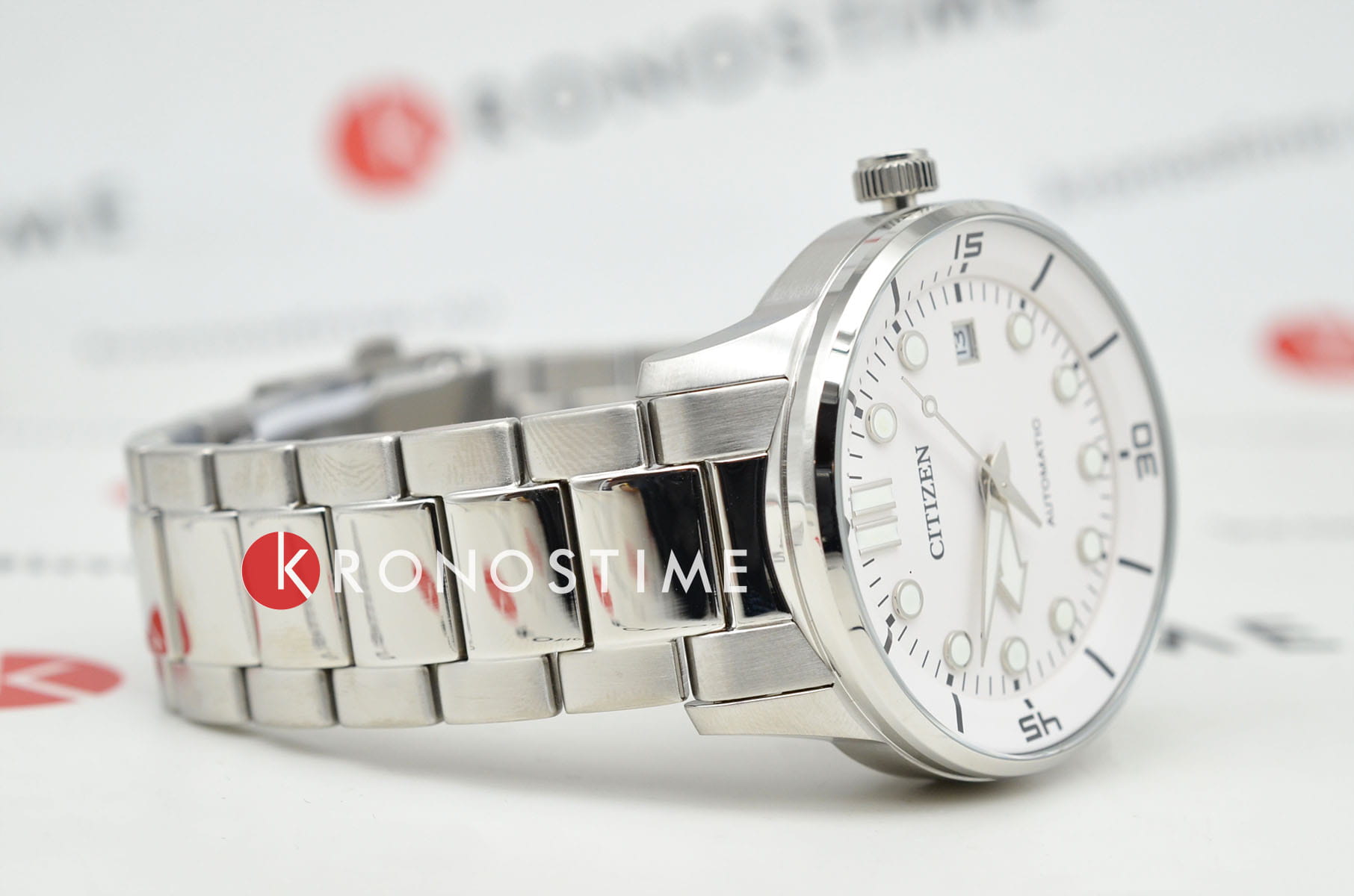 Citizen Citizen Automatic NJ0191-83A мужские часы серебристый циферблат на запястье
