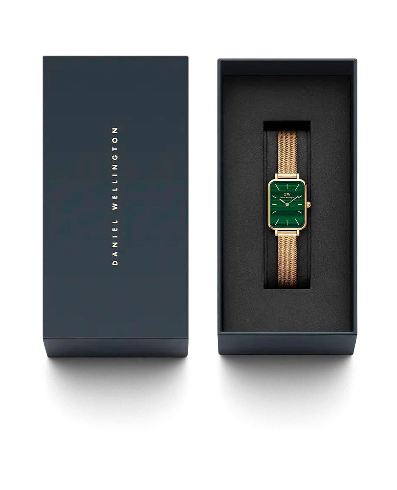 Daniel Wellington Daniel Wellington Quadro Pressed Evergold DW00100561 женские часы зеленый циферблат на запястье