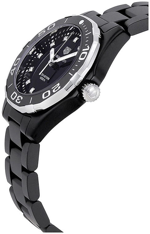 TAG Heuer TAG Heuer Aquaracer WAY1397.BH0743, aquaracer швейцария женские часы на браслете керамика боковой вид