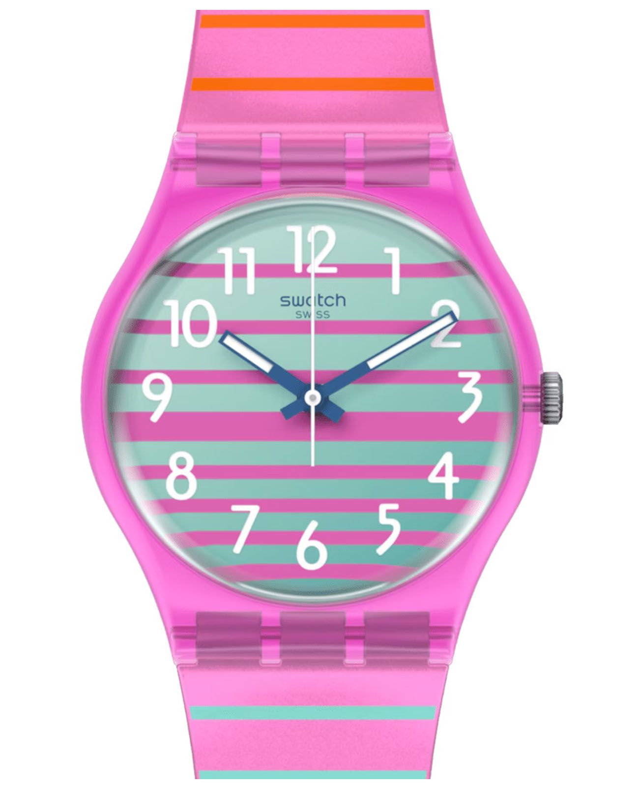 Swatch Swatch Gent Biosourced Standart SO28P105  SO28P105 кварцевые женские часы цветной циферблат, браслет силикон — вид спереди